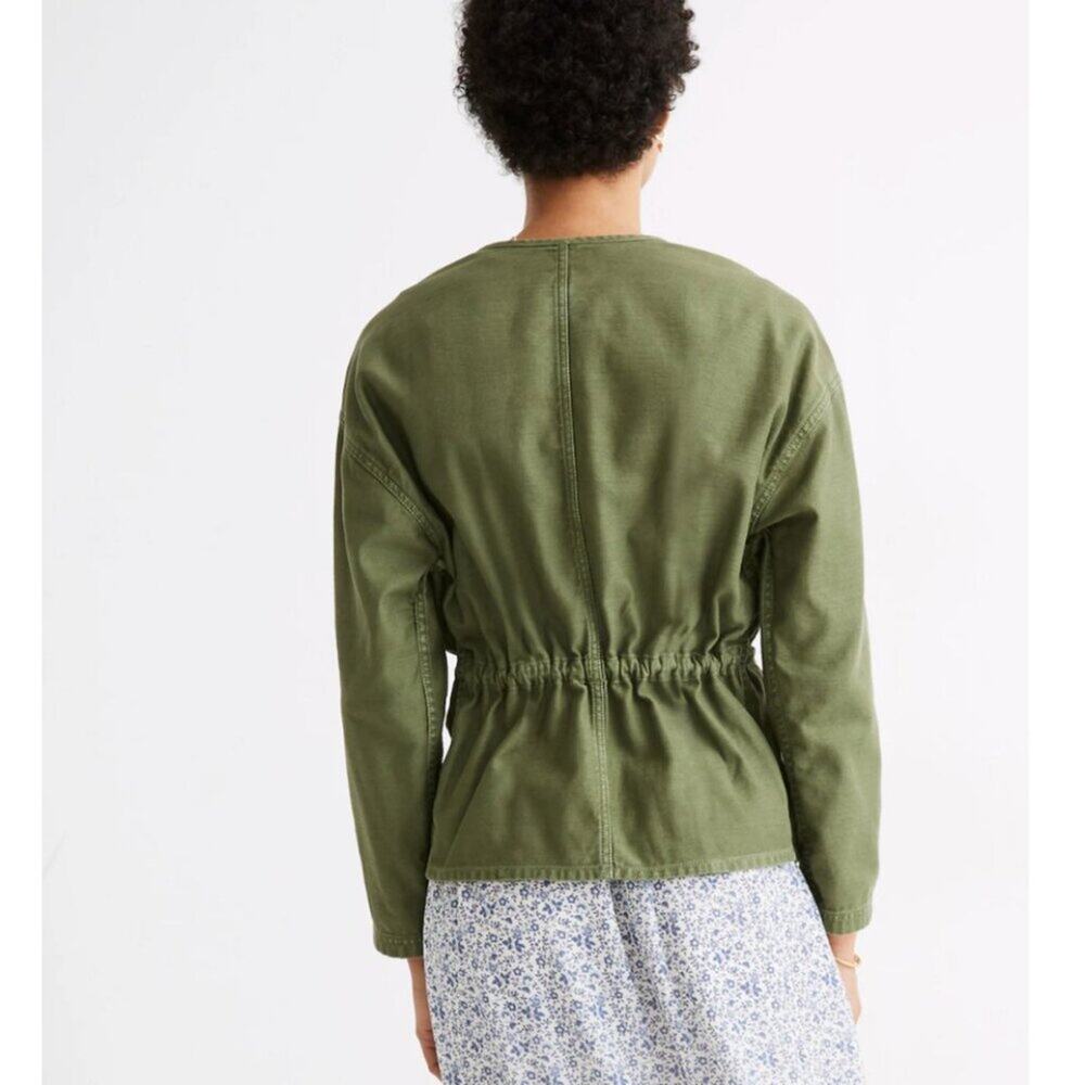 Madewell Claremont Drawstring Army Green Jacket - Picture 3 of 8